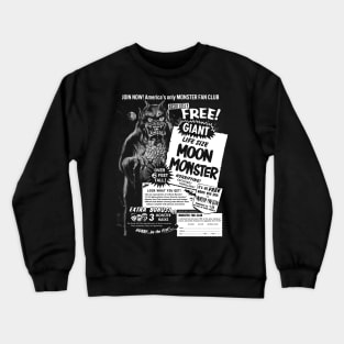 Giant Life-Size Moon Monster T-Shirt monochrome Crewneck Sweatshirt